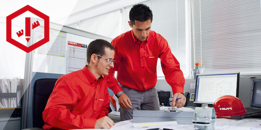 Two men working in the office